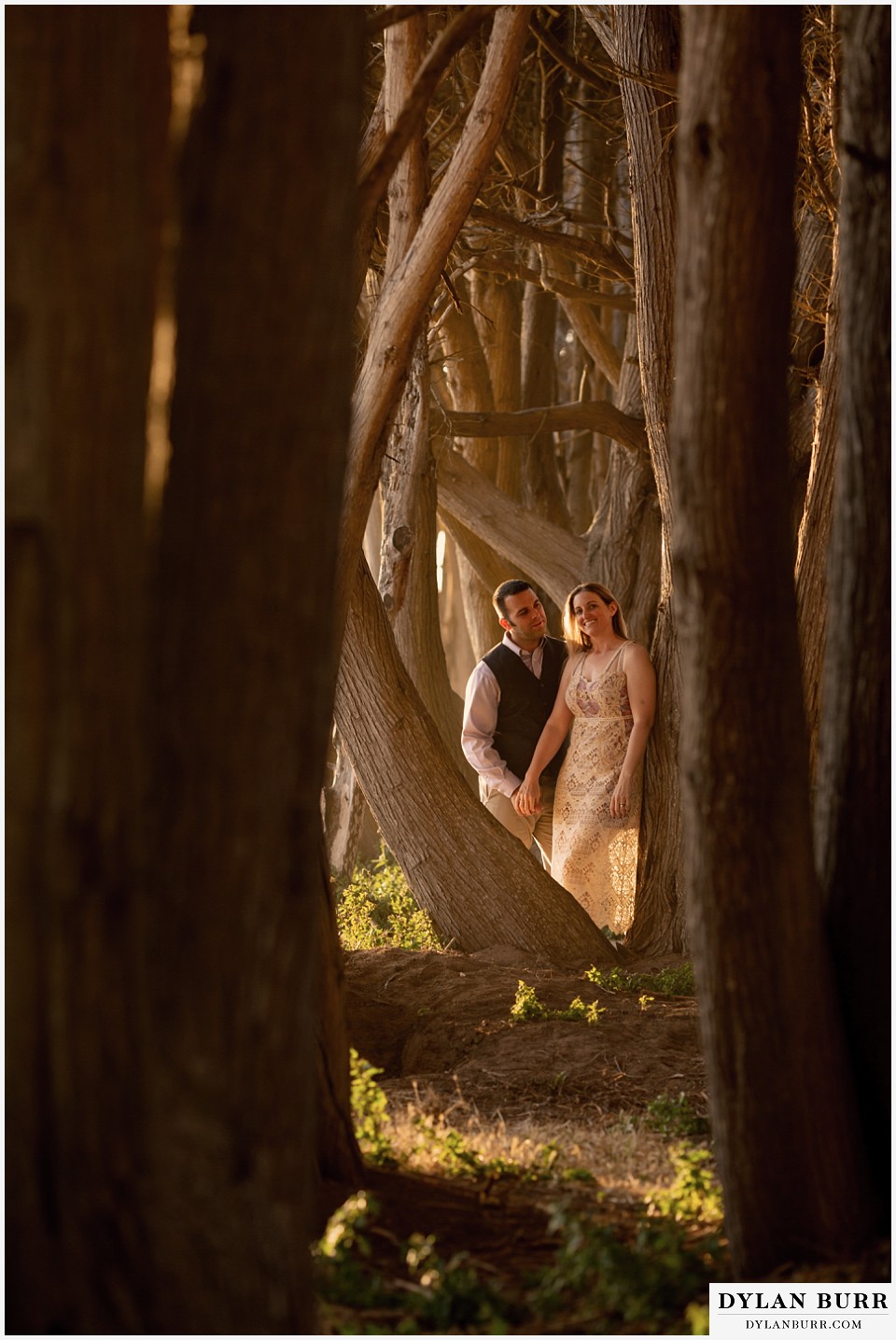 santa cruz california elopement wedding adventure bride and groom cypress tree tunnel