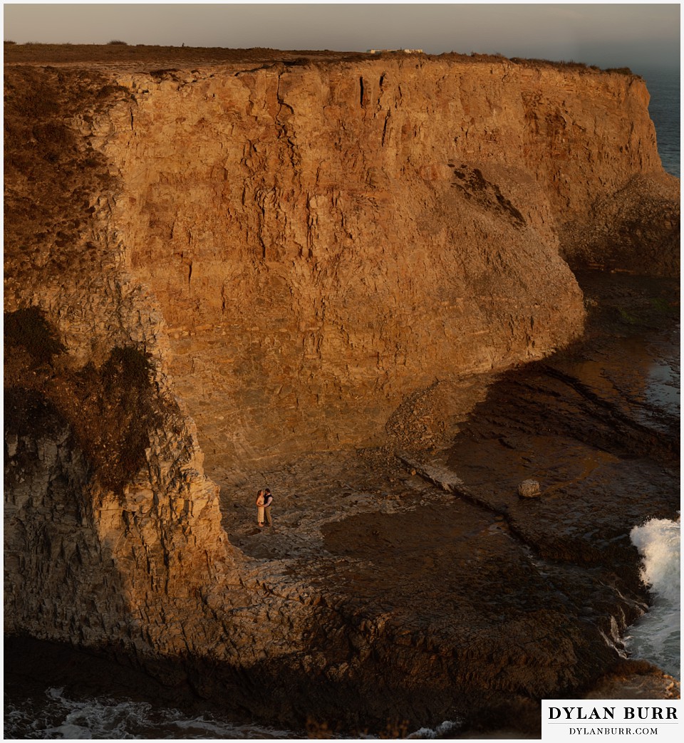 santa cruz california elopement wedding adventure bride and groom at cliffside beach