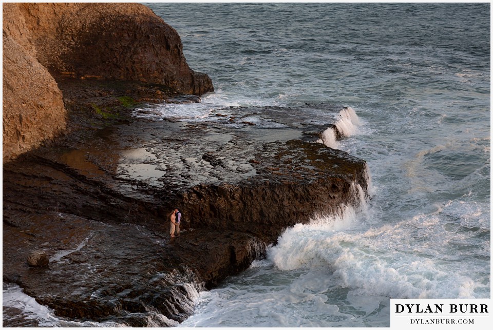 santa cruz california elopement wedding adventure bride and groom on oceanside cliffs