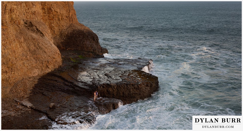 santa cruz california elopement wedding adventure bride and groom enjoying ocean breeze