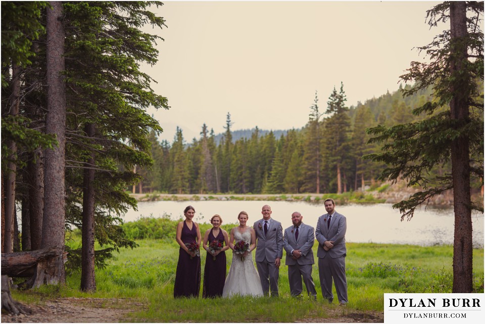 colorado mountain wedding silverlake lodge bridal party