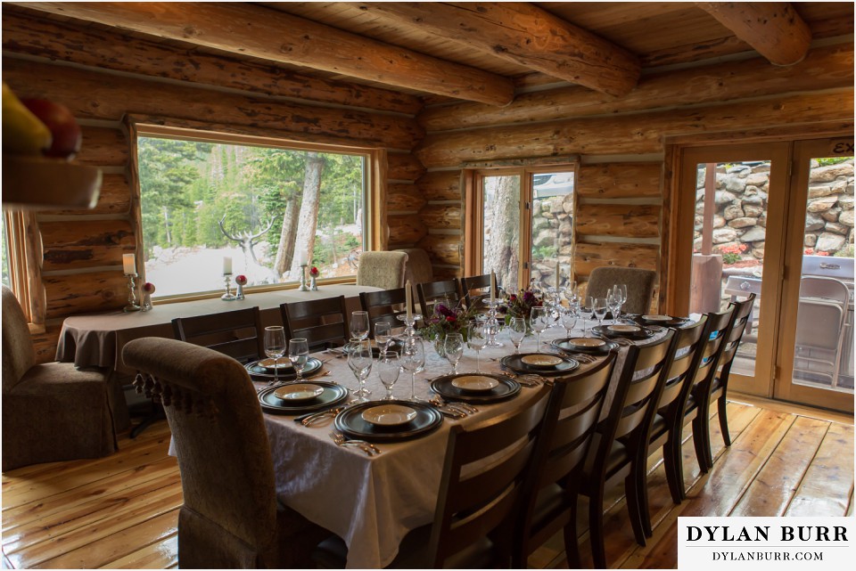 colorado mountain wedding silverlake lodge dinner