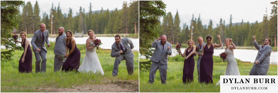 silverlake lodge fun bridal party photos idaho springs