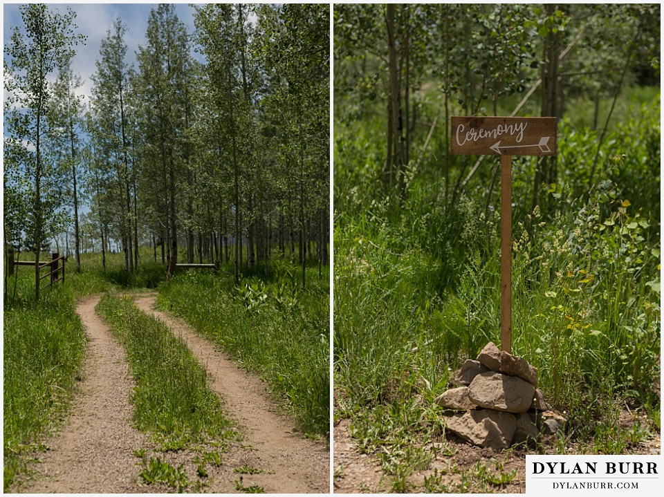 silverpick lodge wedding durango colorado road to ceremony site