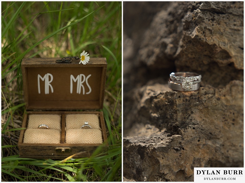 silverpick lodge wedding durango colorado wedding rings