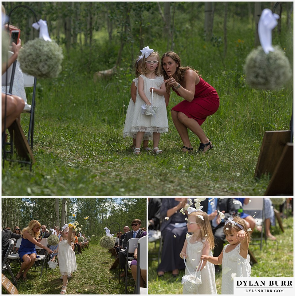 silverpick lodge wedding durango colorado flower girls