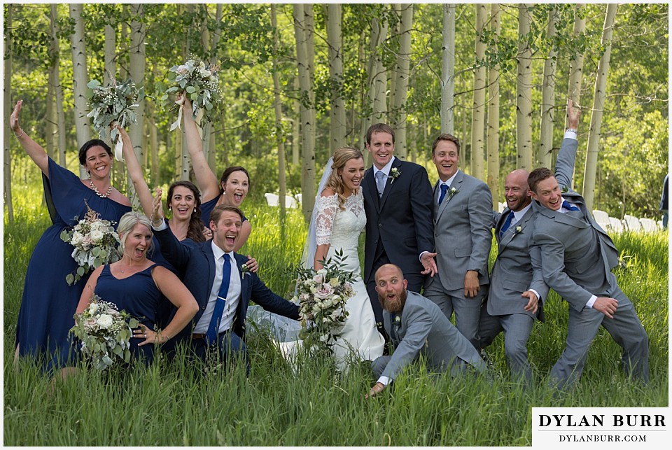 silverpick lodge wedding durango colorado fun bridal party