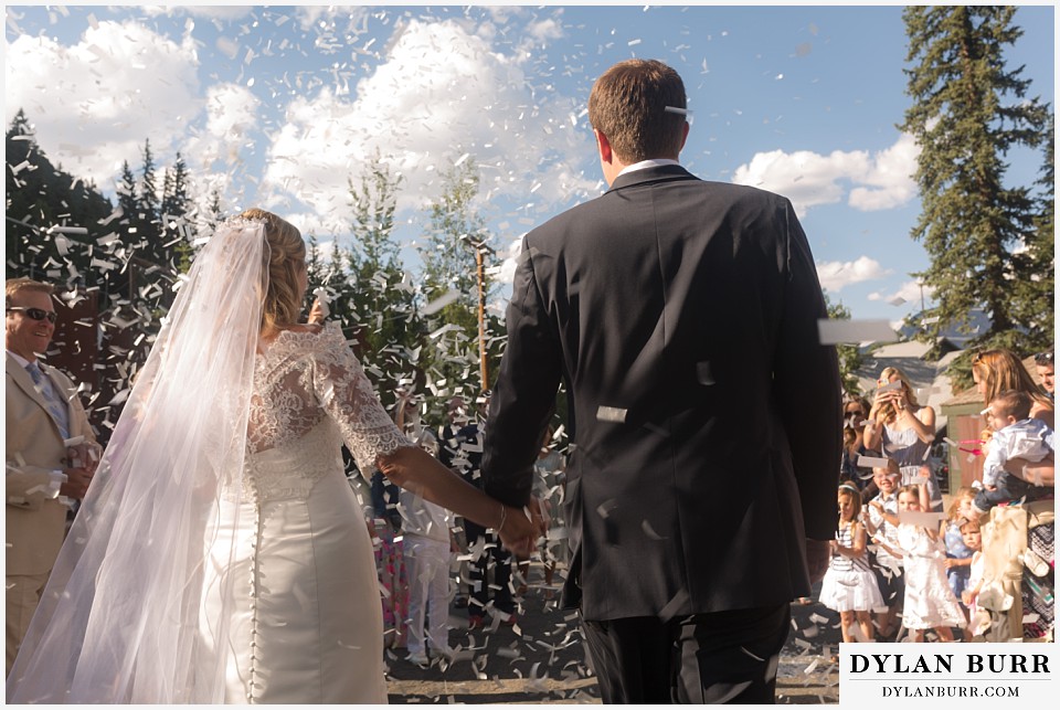 silverpick lodge wedding durango colorado confetti ceremony