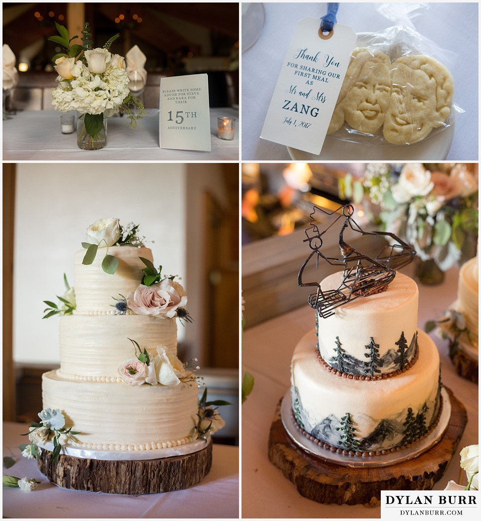 silverpick lodge wedding durango colorado cake