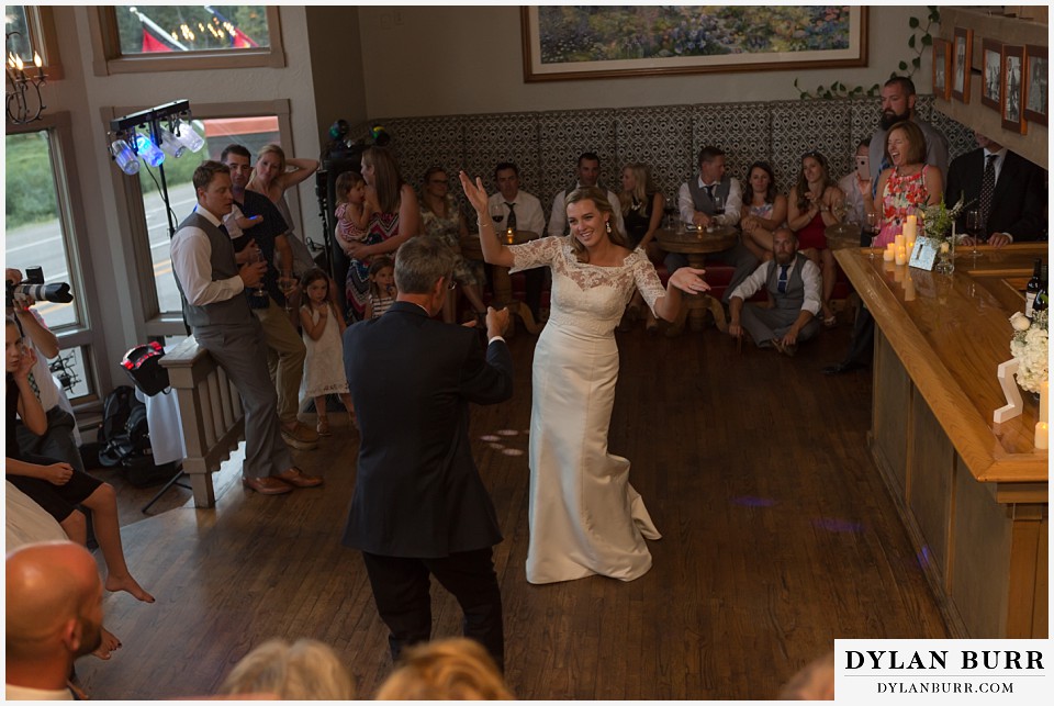 silverpick lodge wedding durango colorado father daughter dance