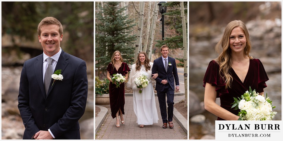 sonnenalp vail wedding bride's side of bridal party