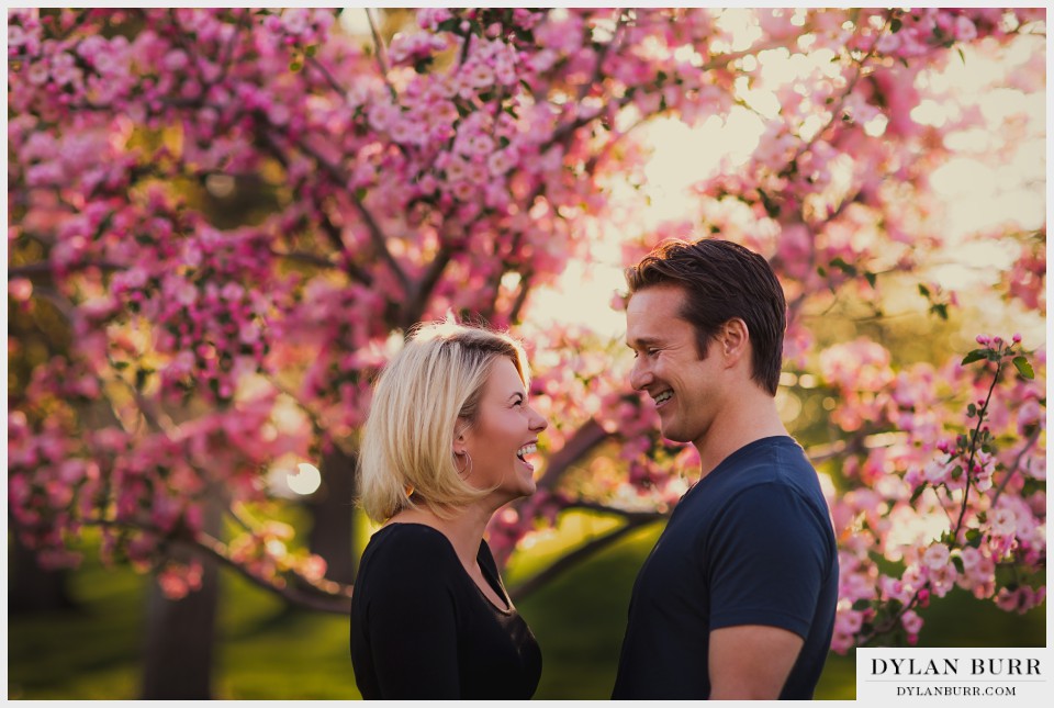 colorado spring blossoms engagement photos