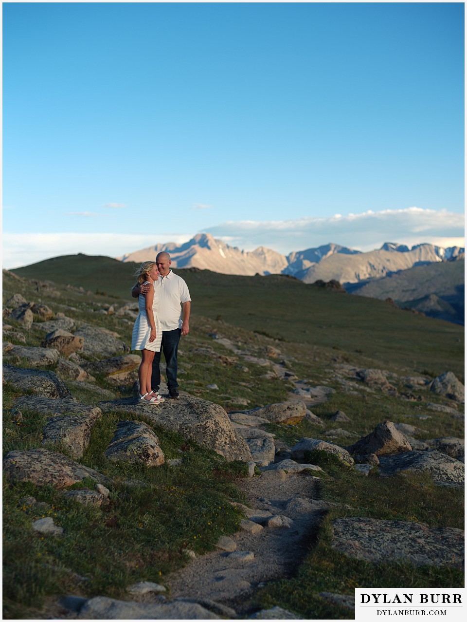 spring engagement photo session in the mountains above treeline