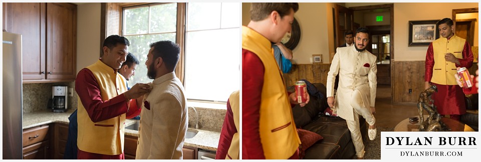 spruce mountain ranch wedding indian wedding groom getting ready