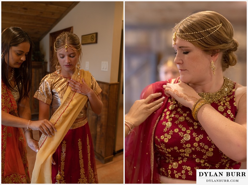 spruce mountain ranch wedding indian wedding bridesmaids getting ready