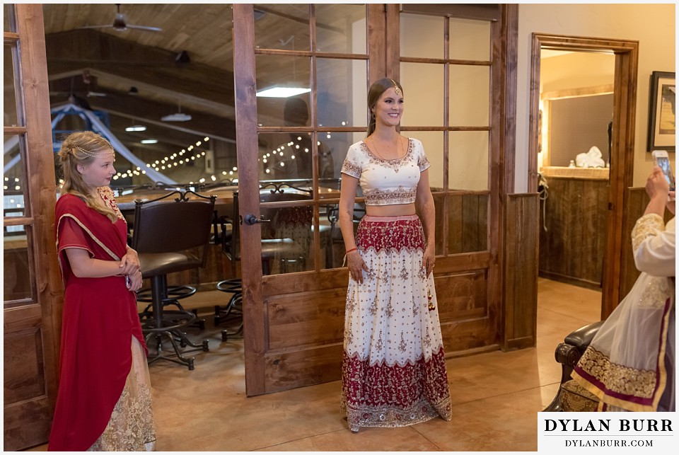 spruce mountain ranch wedding indian wedding bride dressed and ready