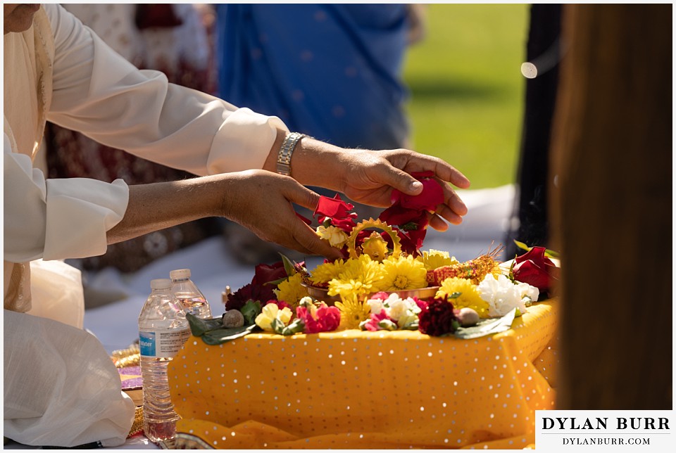 spruce mountain ranch wedding indian wedding mandap ganesh ceremony