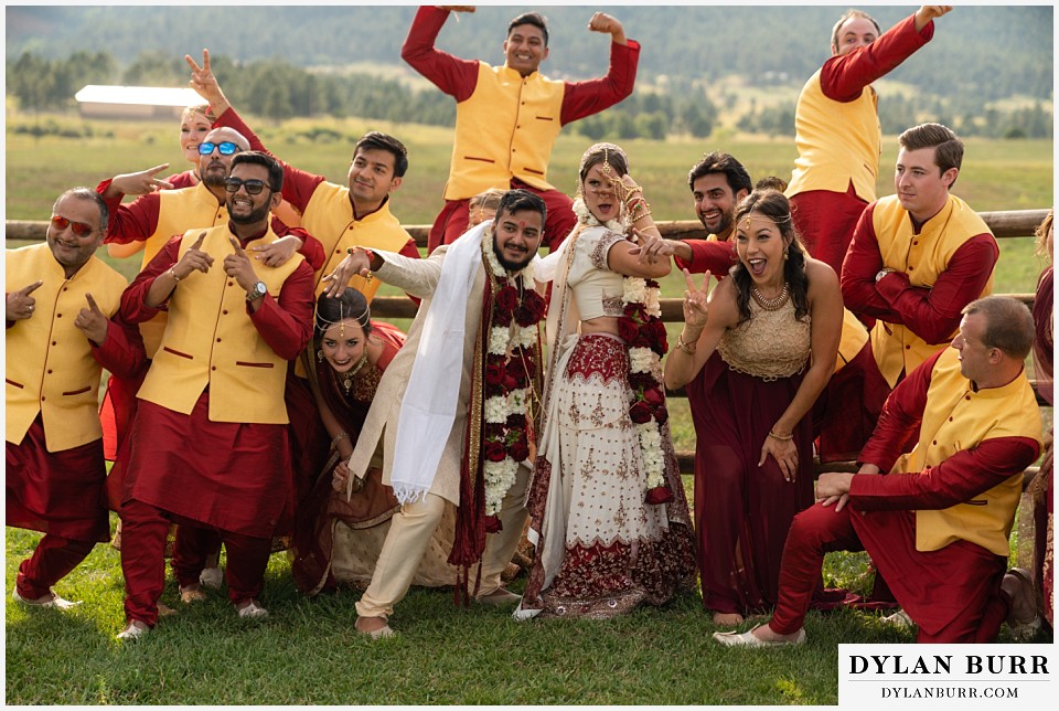 spruce mountain ranch wedding indian wedding fun bridal party