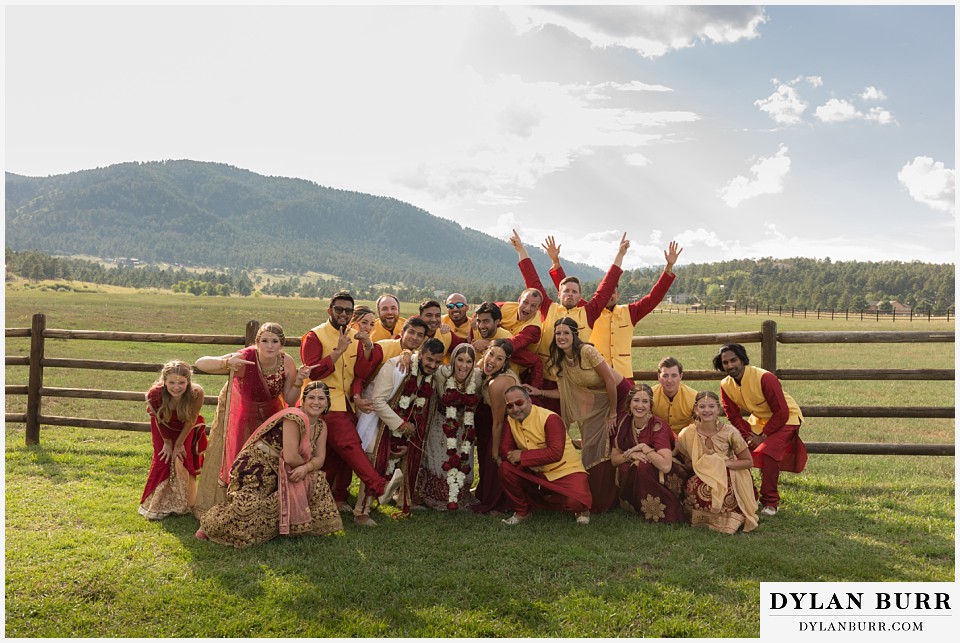 spruce mountain ranch wedding indian wedding bridal party photos