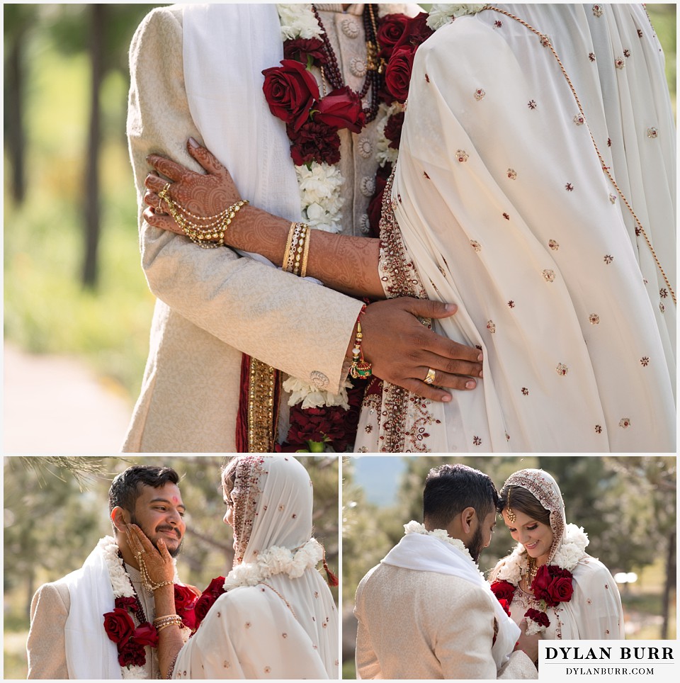 spruce mountain ranch wedding indian wedding bride and groom close up of details