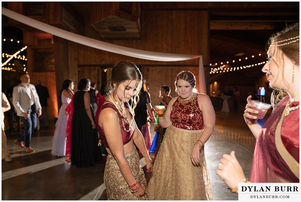 spruce mountain ranch wedding indian wedding bride showing off some dance moves