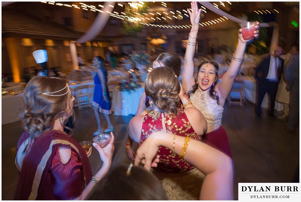 spruce mountain ranch wedding indian wedding reception party goes up a notch