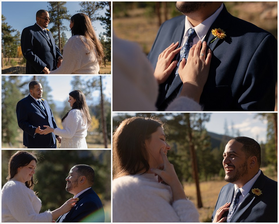 staunton state park colorado elopement wedding close up details
