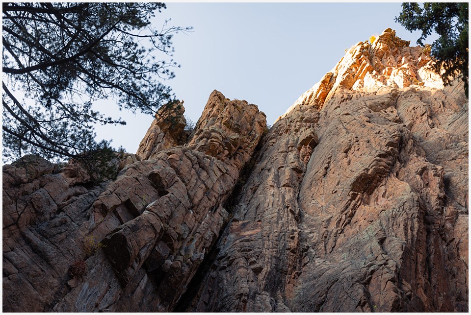 staunton state park colorado elopement wedding mountain cliffside