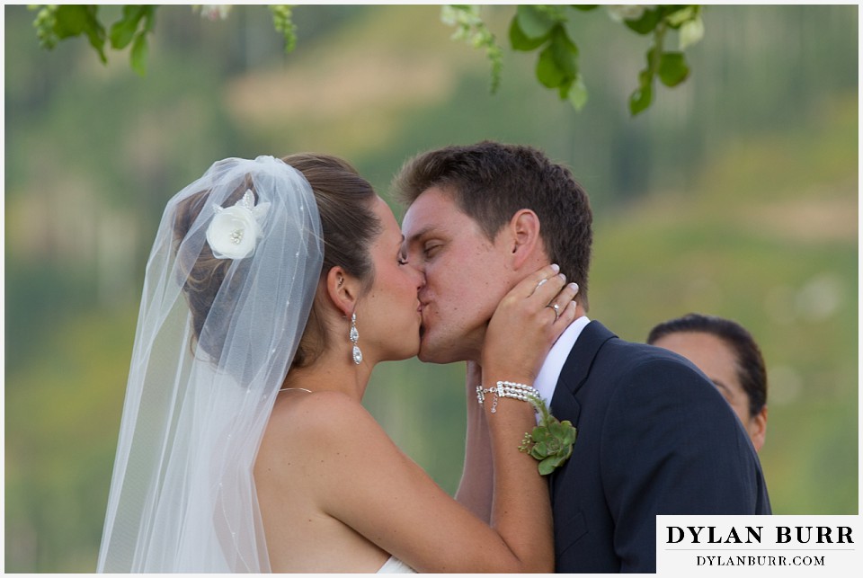 steamboat mountain weddings colorado first kiss