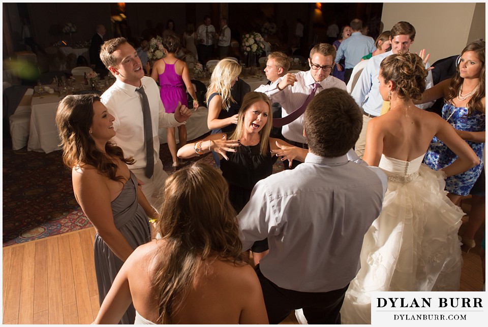 steamboat mountain weddings colorado dancing with huge guestures