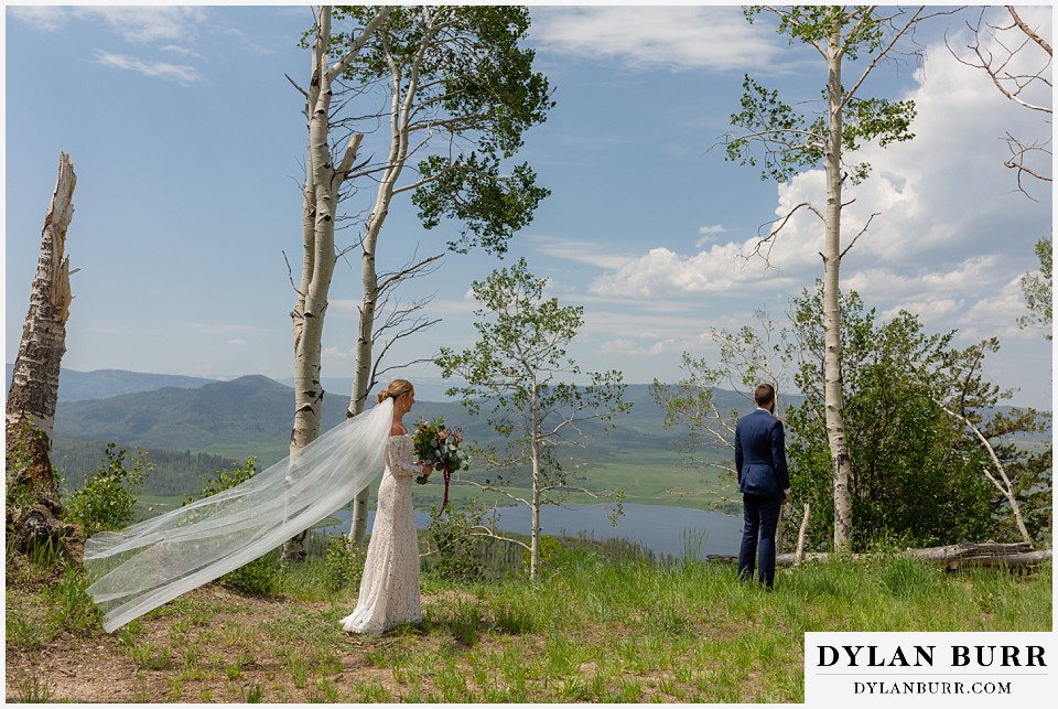 wedding first look rabbit ears pass colorado