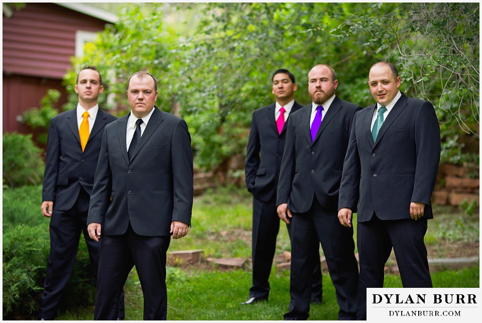 stone mountain lodge wedding groom and groomsmen