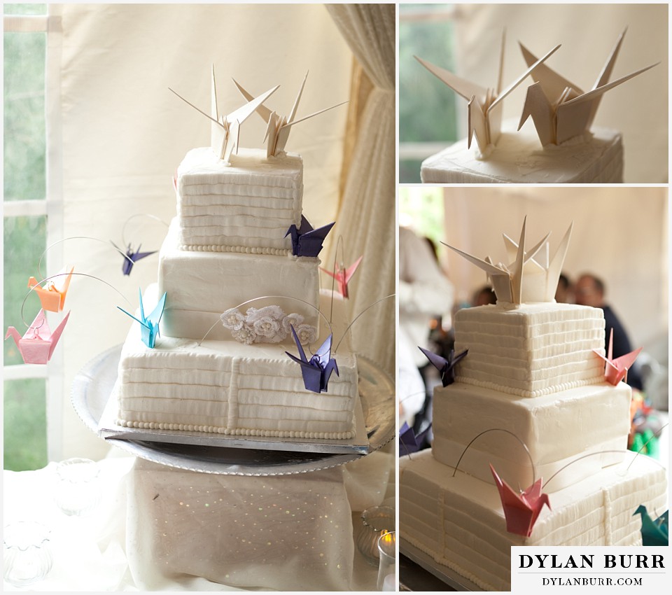 stone mountain lodge wedding origami wedding cake