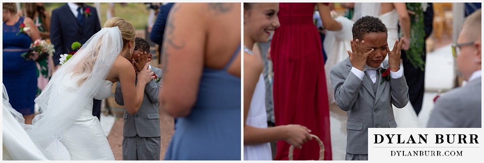 son overcome with emotion seeing his mom get married