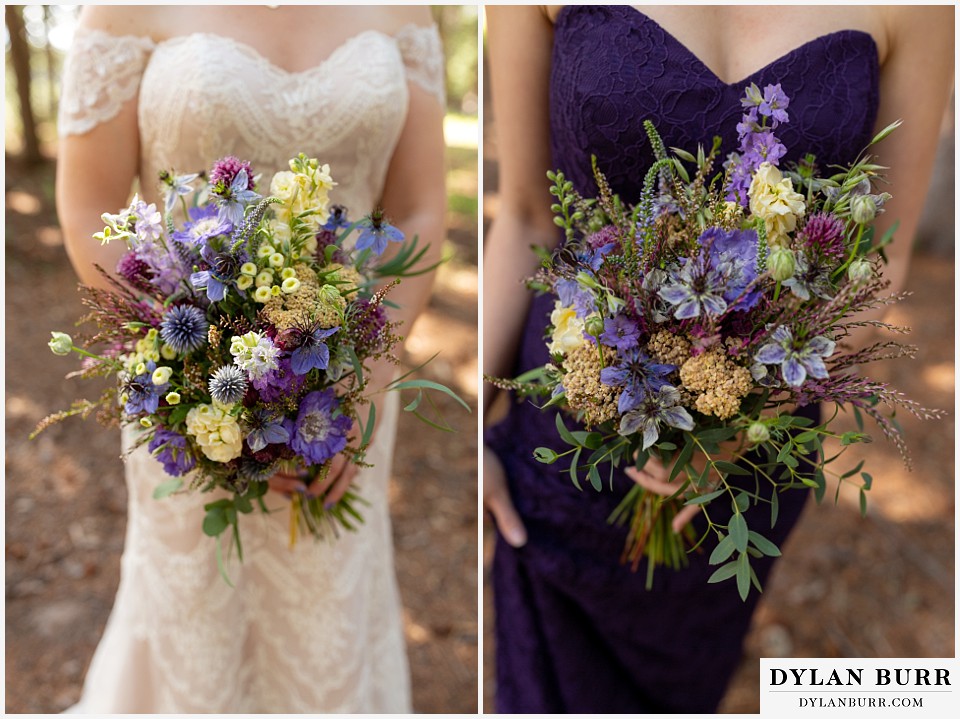 telluride colorado elopement wedding adventure bride and moh maid of honor bouquet