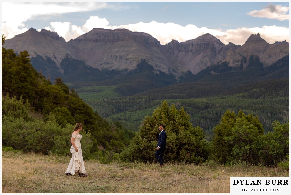 telluride colorado elopement wedding adventure bride and groom playing near dallas divide