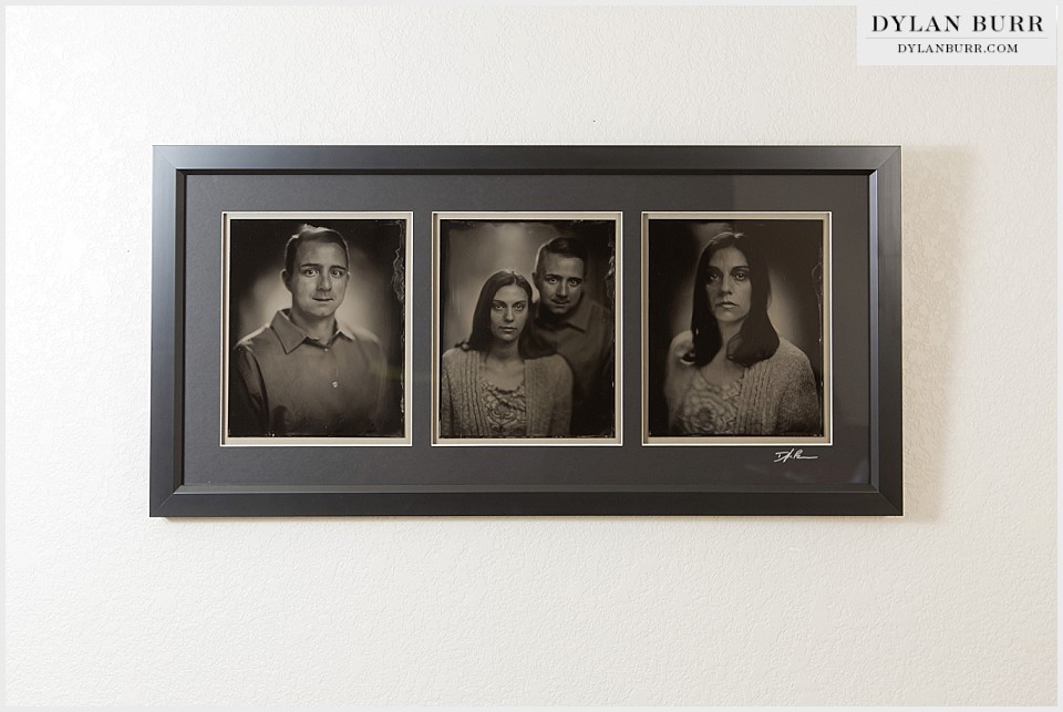 tintype engagement wedding framed tryptic