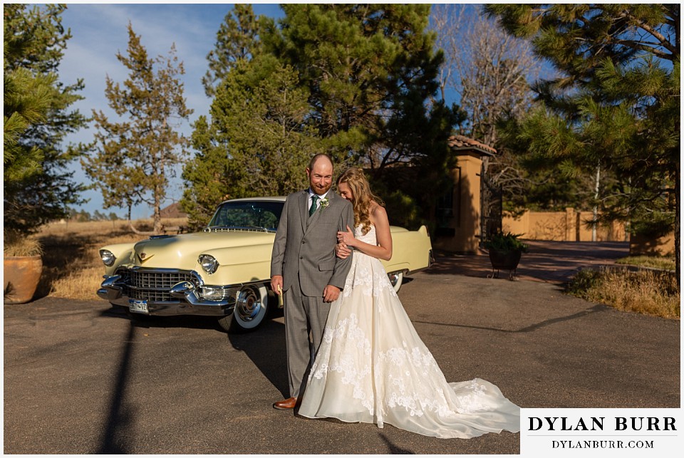 villa parker wedding parker colorado 50's Cadillac de Ville