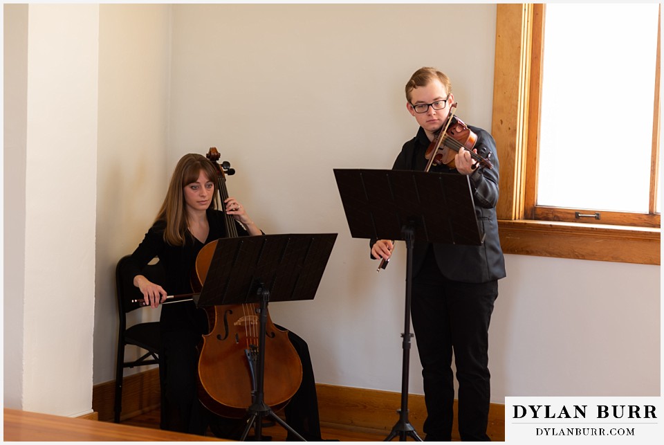 villa parker wedding parker colorado cello and violin players