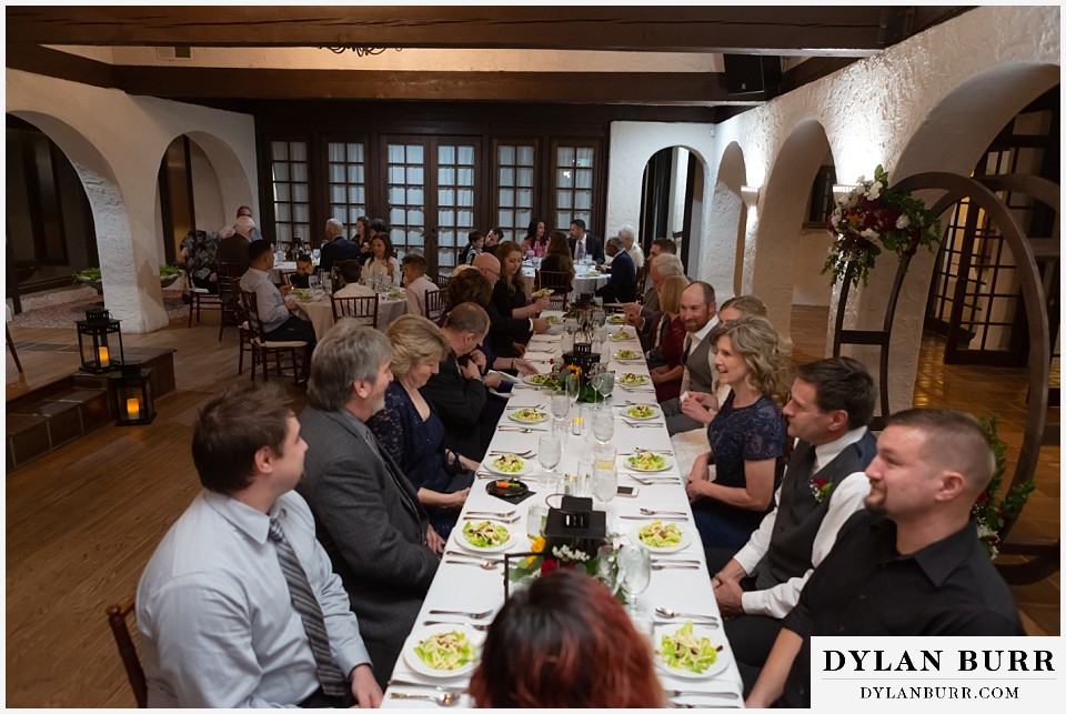 villa parker wedding parker colorado family at headtable