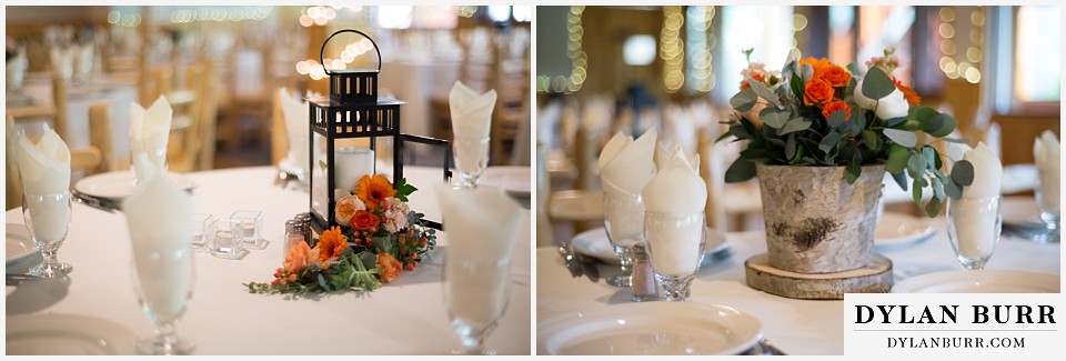 wild basin lodge hindu wedding table centerpieces