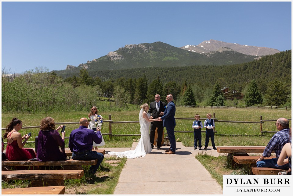 wild basin lodge wedding meadow ceremony location view