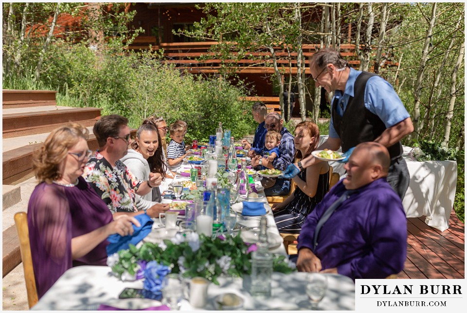 wild basin lodge reception outside dinner