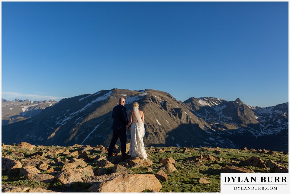 mountain alpine wedding photos of couple