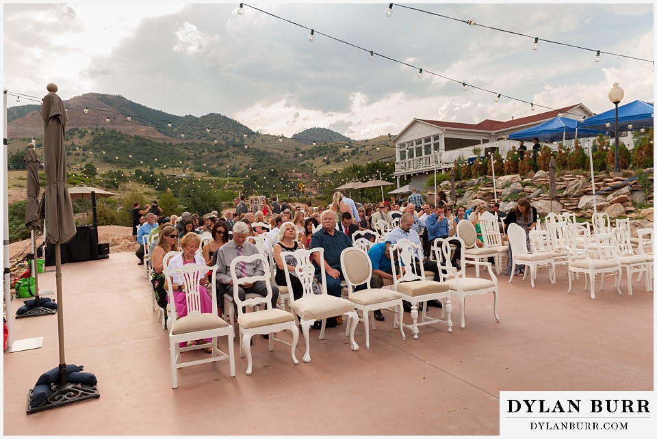 willow ridge manor wedding ceremony on patio