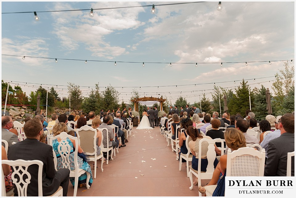 willow ridge manor wedding wide view of ceremony with guests