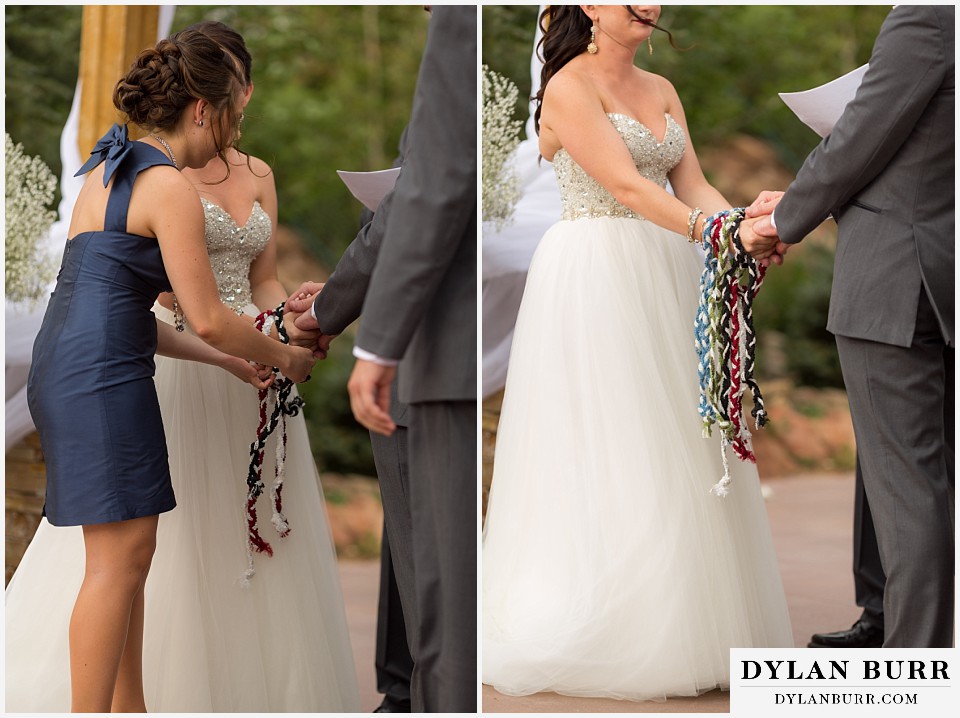 willow ridge manor wedding knot tying hands handfasting