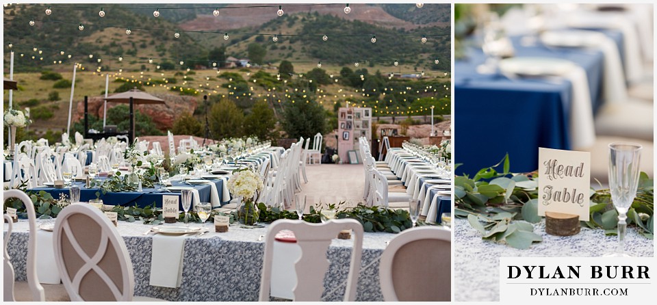 willow ridge manor wedding head table details
