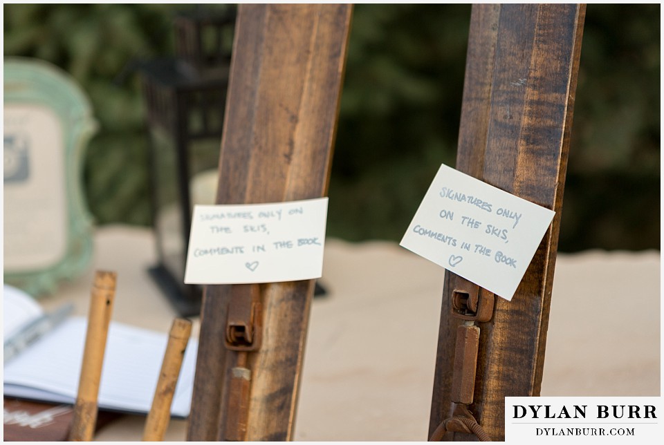 willow ridge manor wedding sign ski guestbook