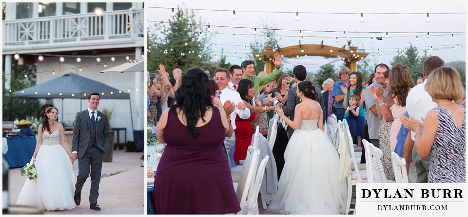 willow ridge manor wedding bride and groom entering reception